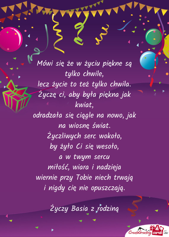 Mówi się że w życiu piękne są tylko chwile,  lecz życie to też tylko