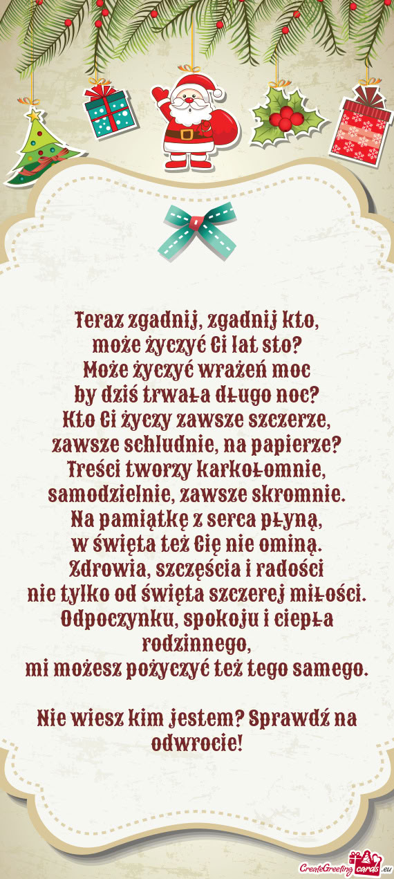 Może życzyć Ci lat sto