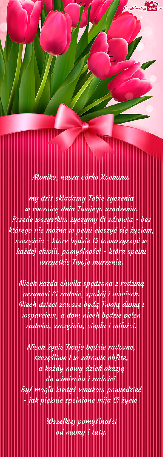 My dziś składamy Tobie życzenia