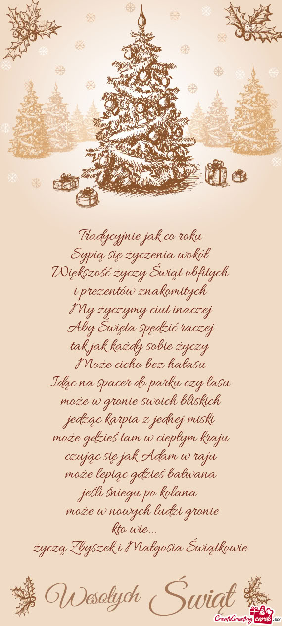 My życzymy ciut inaczej