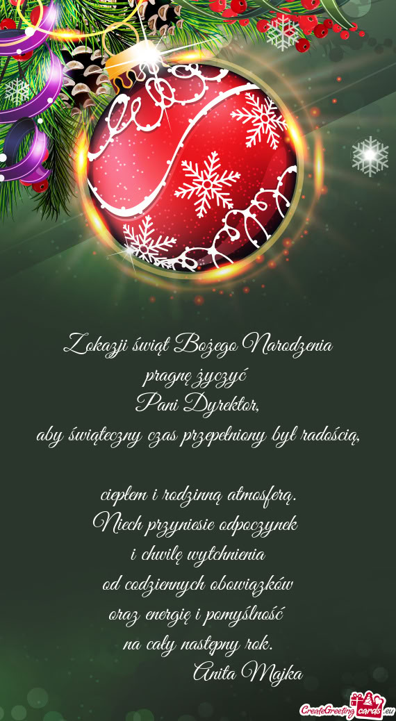 Na cały następny rok