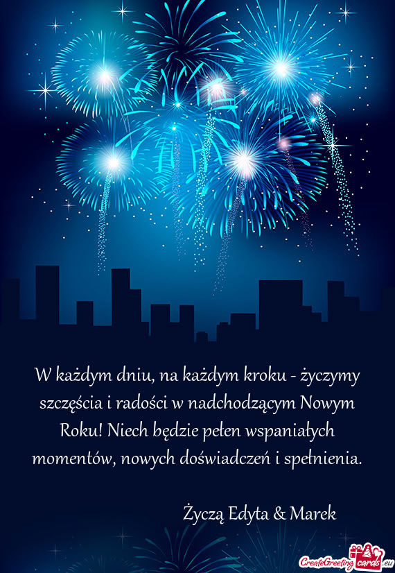 Na każdym kroku - życzymy szczęścia i radości w nadchodzącym Nowym Roku! Niech będzie pełen