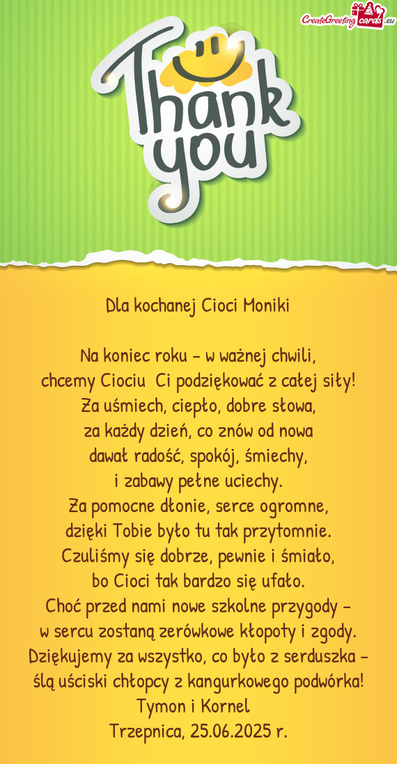 Na koniec roku – w ważnej chwili