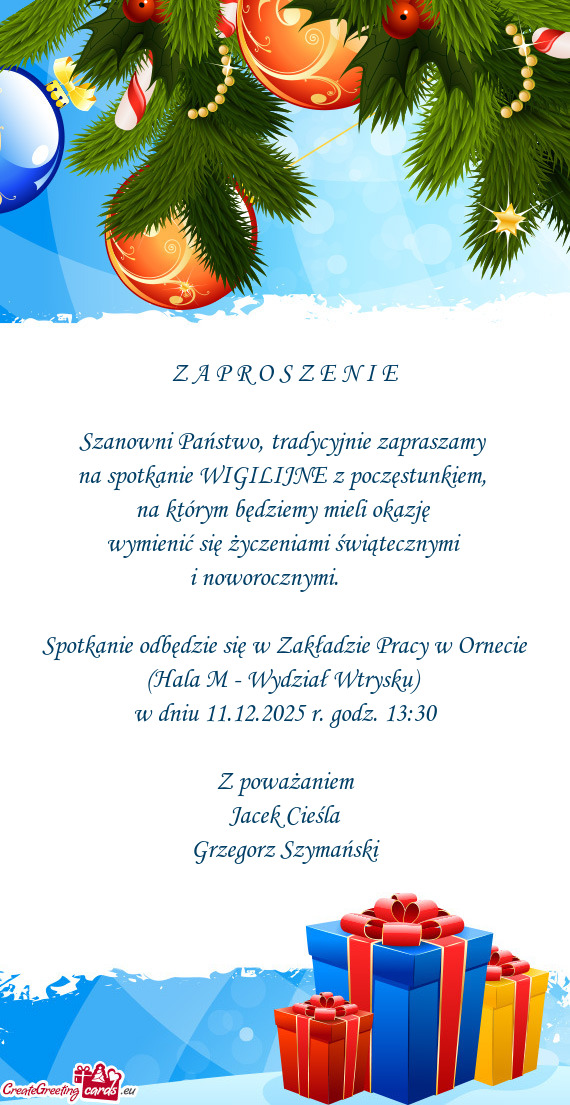 Na którym będziemy mieli okazję