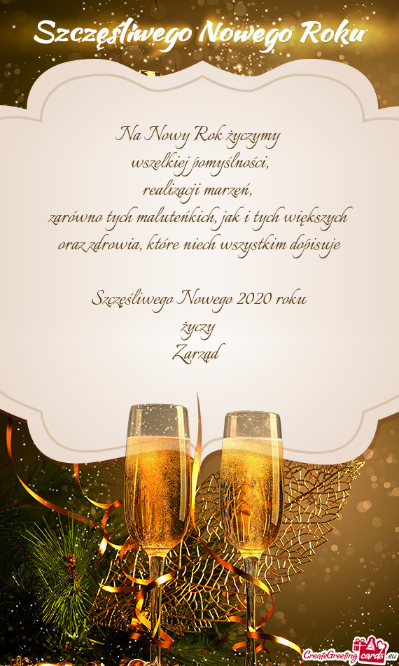 Na Nowy Rok życzymy