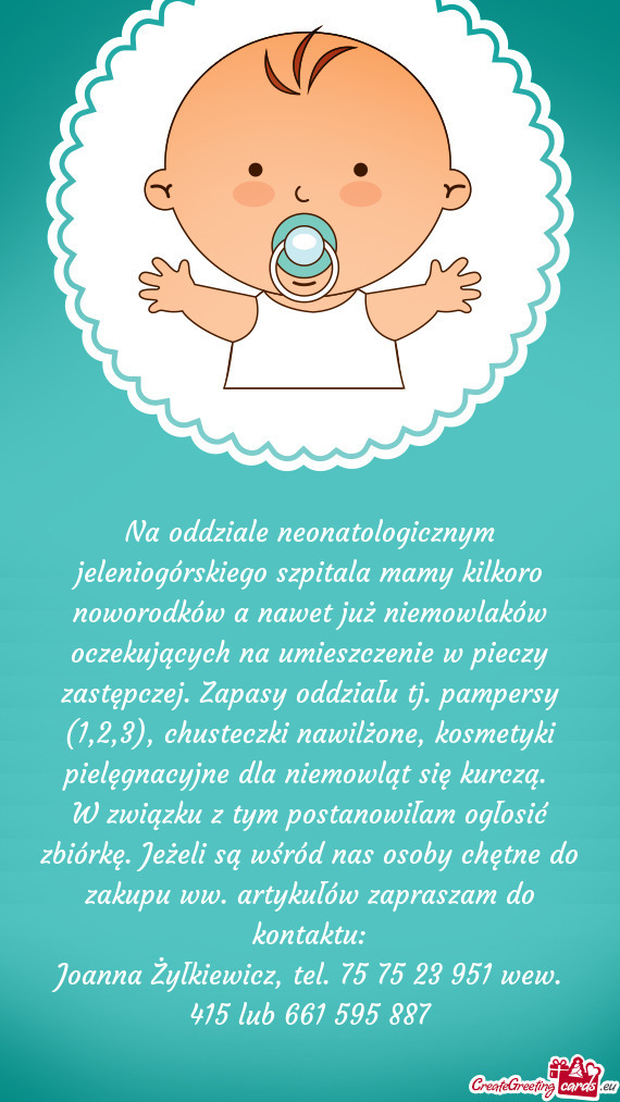 Na oddziale neonatologicznym jeleniogórskiego szpitala mamy kilkoro noworodków a nawet już niemow