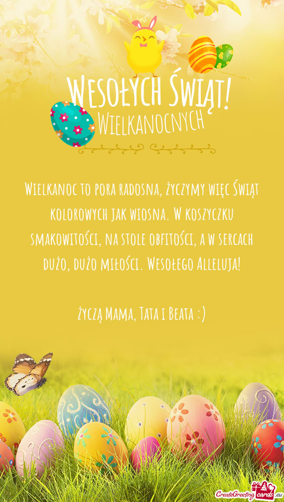 Na stole obfitości, a w sercach dużo, dużo miłości. Wesołego Alleluja