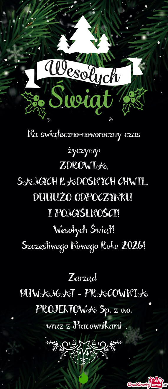 Na świąteczno-noworoczny czas