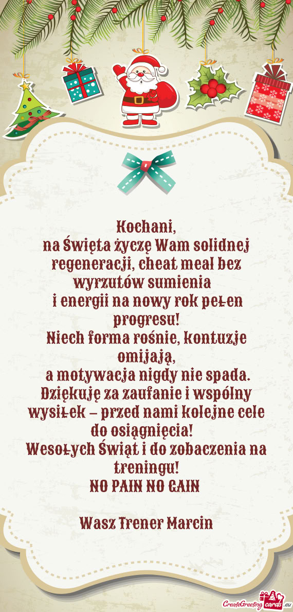 Na Święta życzę Wam solidnej regeneracji, cheat meal bez wyrzutów sumienia 🍰