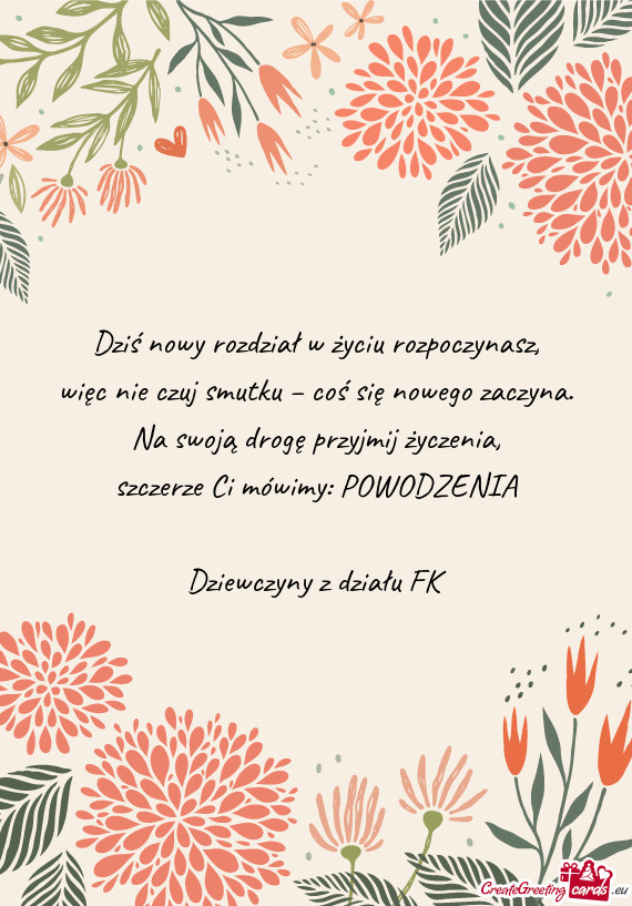 Na swoją drogę przyjmij życzenia