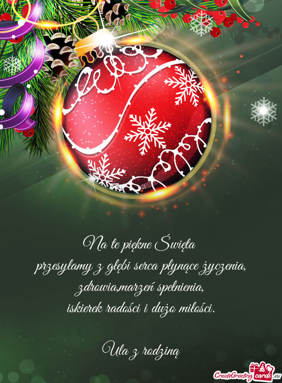 Na te piękne Święta przesyłamy z głębi serca płynące życzenia