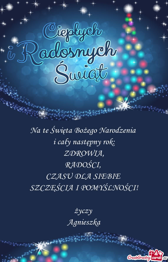 Na te Święta Bożego Narodzenia i cały następny rok