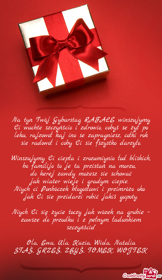 Na tyn Twój Gyburstag RAFALE winszujymy Ci wuchte szczyńścio i zdrowio, cobyś se żył po leku