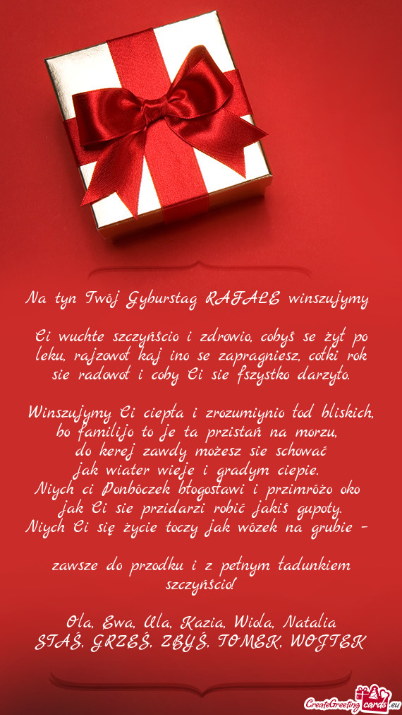 Na tyn Twój Gyburstag RAFALE winszujymy