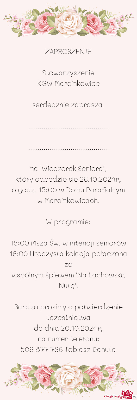 Na "Wieczorek Seniora"