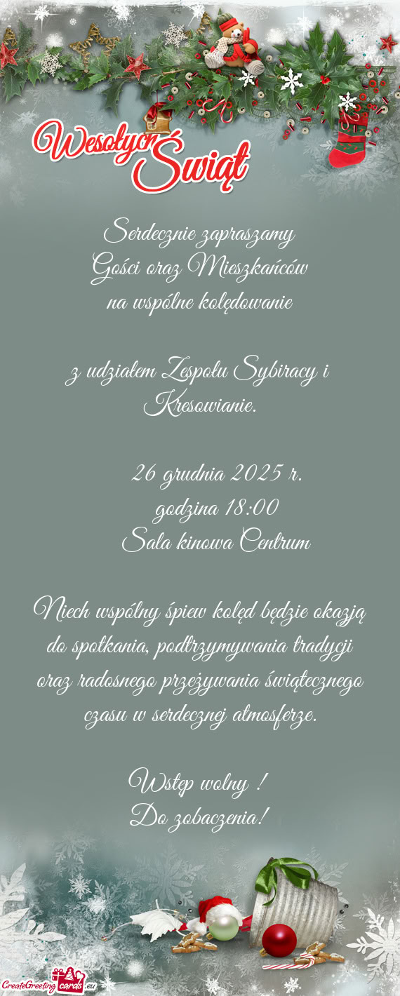 Na wspólne kolędowanie