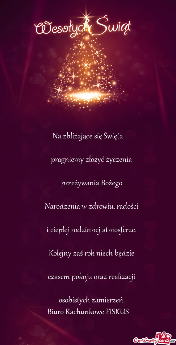 Na zbliżające się Święta  pragniemy złożyć życzenia  przeżywania Bożego