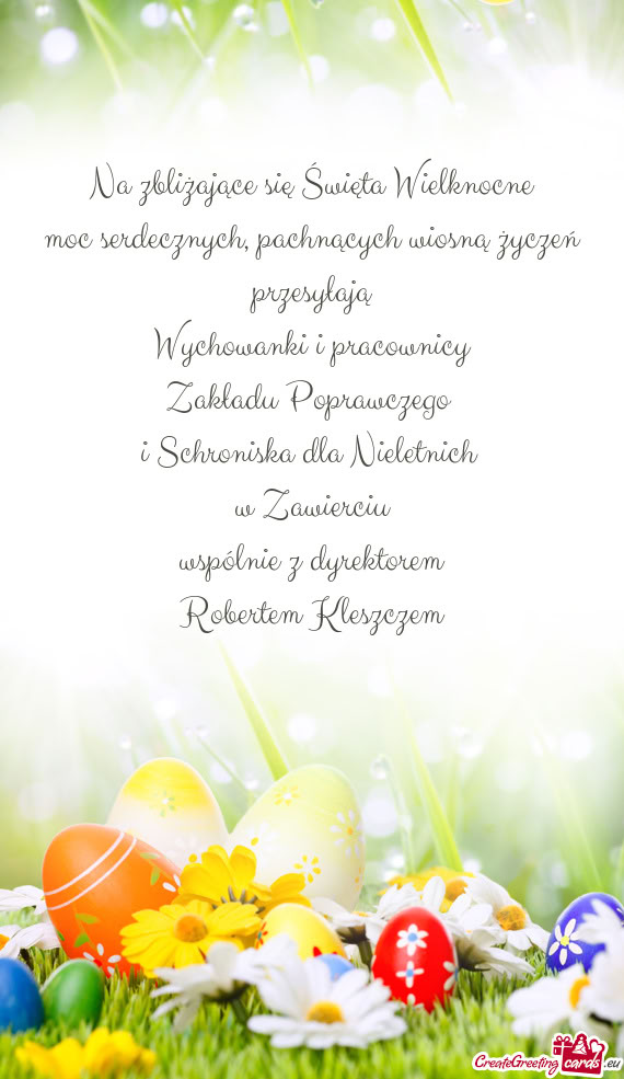 Na zbliżające się Święta Wielknocne