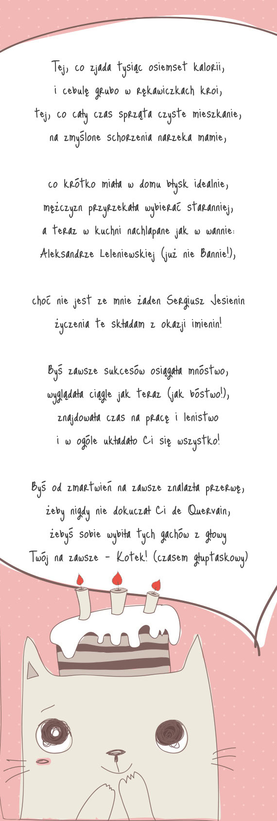 Na zmyślone schorzenia narzeka mamie