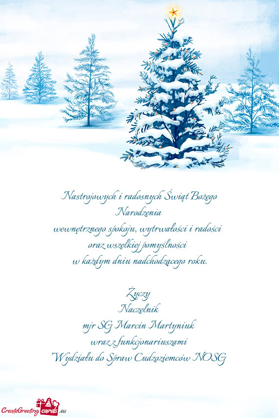 Naczelnik mjr SG Marcin Martyniuk wraz z funkcjonariuszami Wydziału do Spraw Cudz