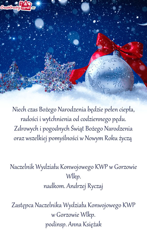 Naczelnik Wydziału Konwojowego KWP w Gorzowie Wlkp