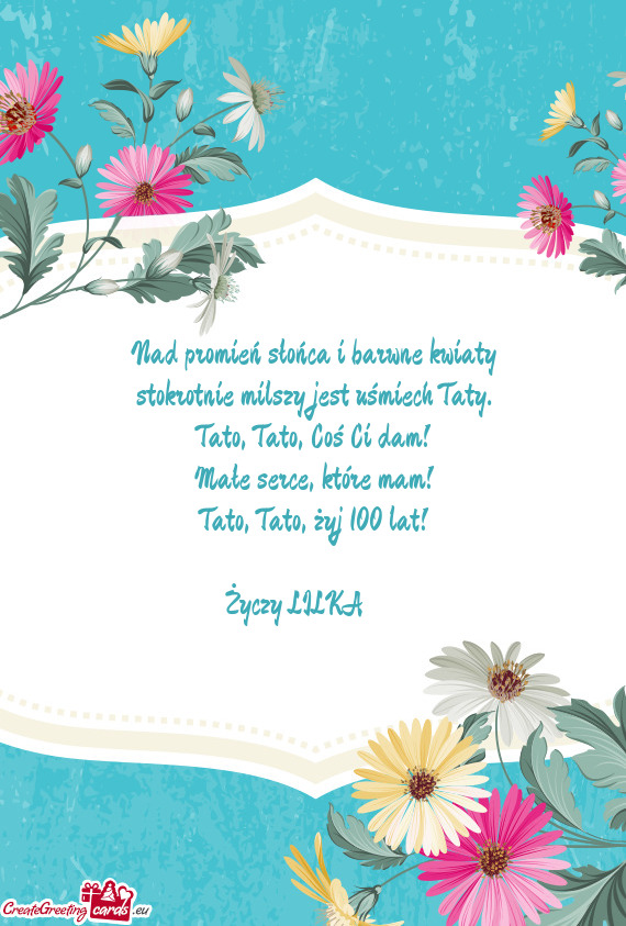 Nad promień słońca i barwne kwiaty