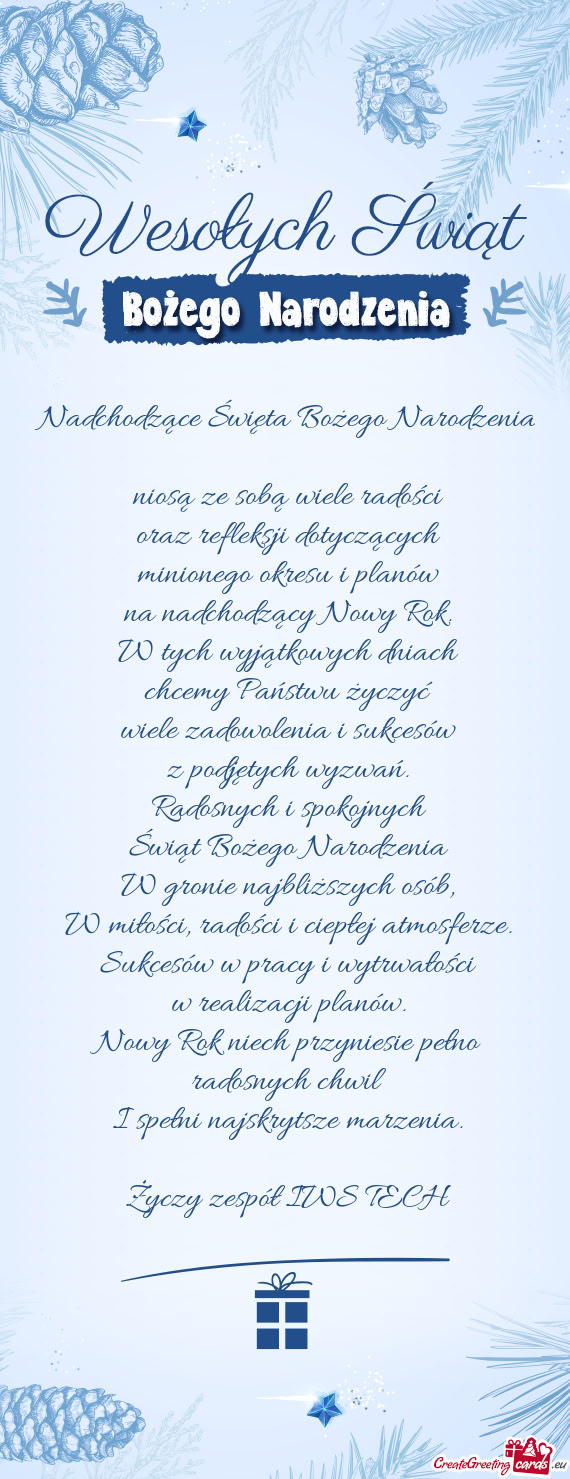 Nadchodzące Święta Bożego Narodzenia  niosą ze sobą wiele radości  oraz