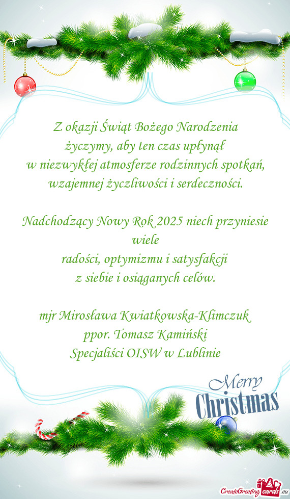 Nadchodzący Nowy Rok 2025 niech przyniesie wiele