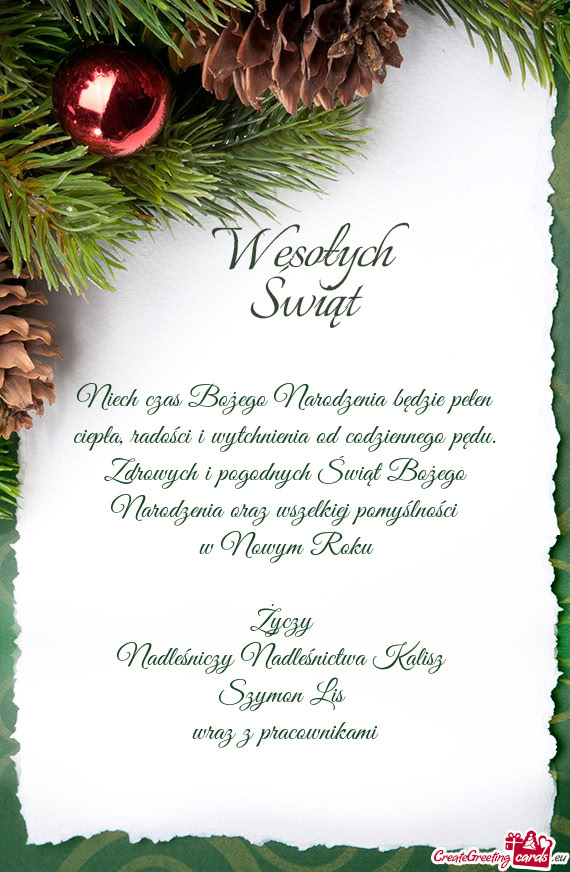 Nadleśniczy Nadleśnictwa Kalisz