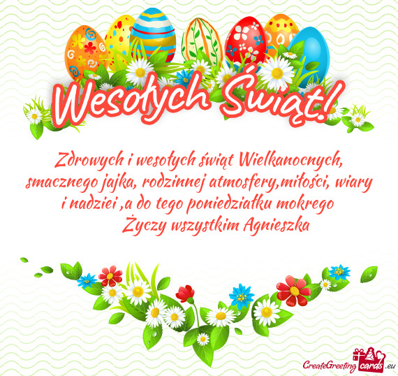 Nadziei ,a do tego poniedziałku mokrego