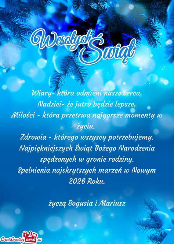 Nadziei- że jutro będzie lepsze