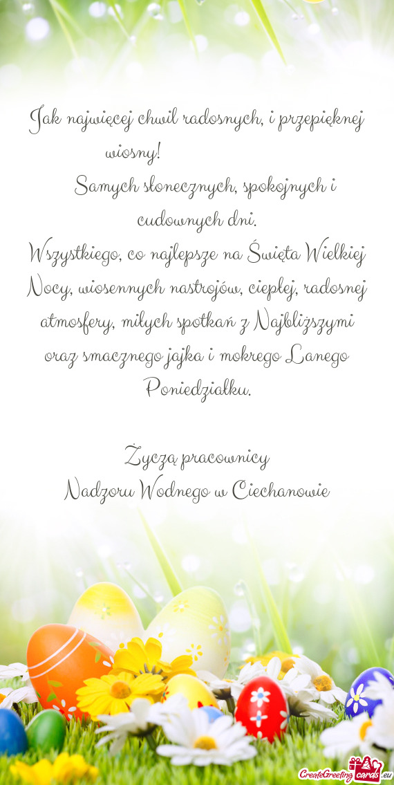 Nadzoru Wodnego w Ciechanowie