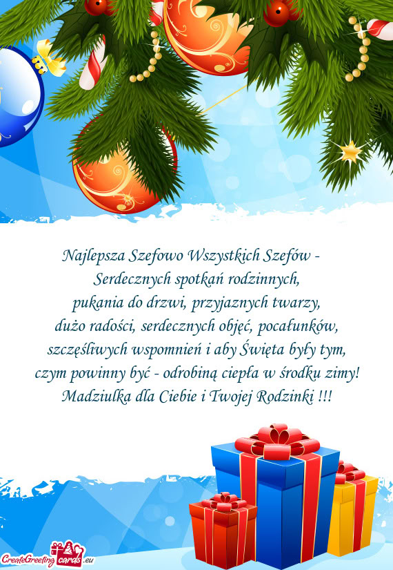 Najlepsza Szefowo Wszystkich Szefów - Serdecznych spotkań rodzinnych