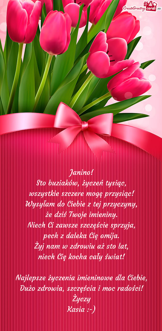 Najlepsze życzenia imieninowe dla Ciebie, Dużo zdrowia, szczęścia i moc radości