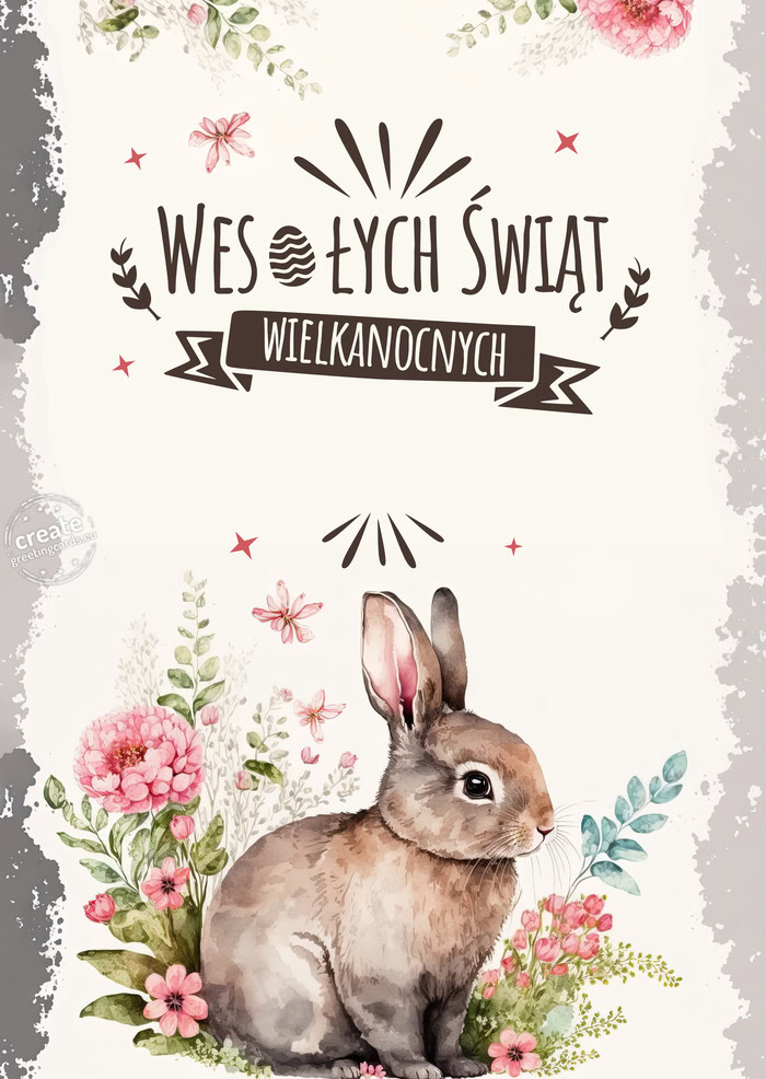 Najlepsze życzenia od zajączka dla Ciebie - 🐣🌷