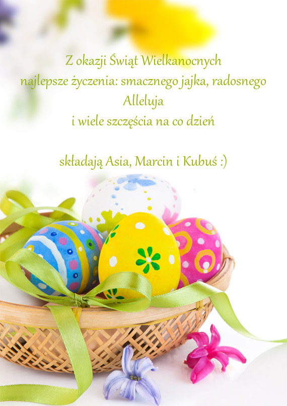 Najlepsze życzenia: smacznego jajka, radosnego Alleluja