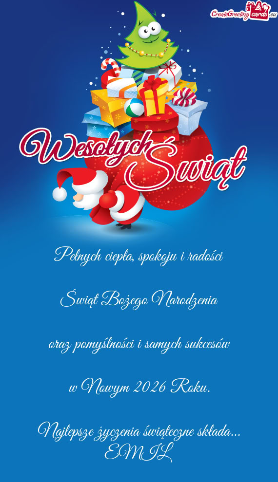 Najlepsze życzenia świąteczne składa... EMIL