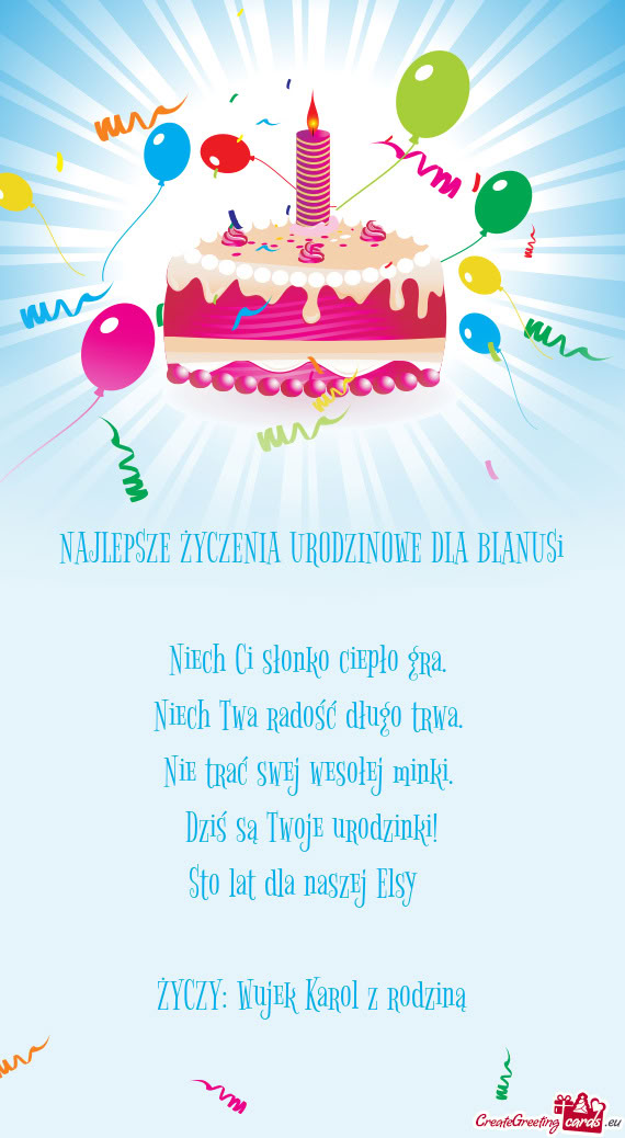 NAJLEPSZE ŻYCZENIA URODZINOWE DLA BLANUSi
