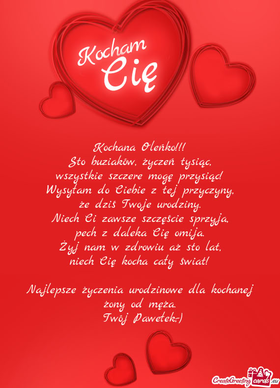 Najlepsze życzenia urodzinowe dla kochanej żony od męża