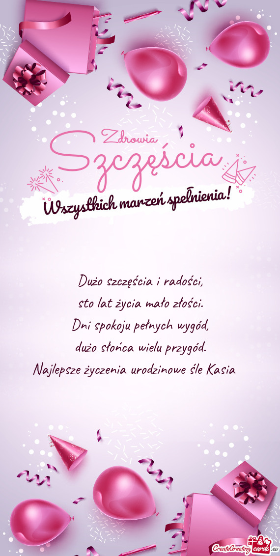 Najlepsze życzenia urodzinowe śle Kasia 🥂