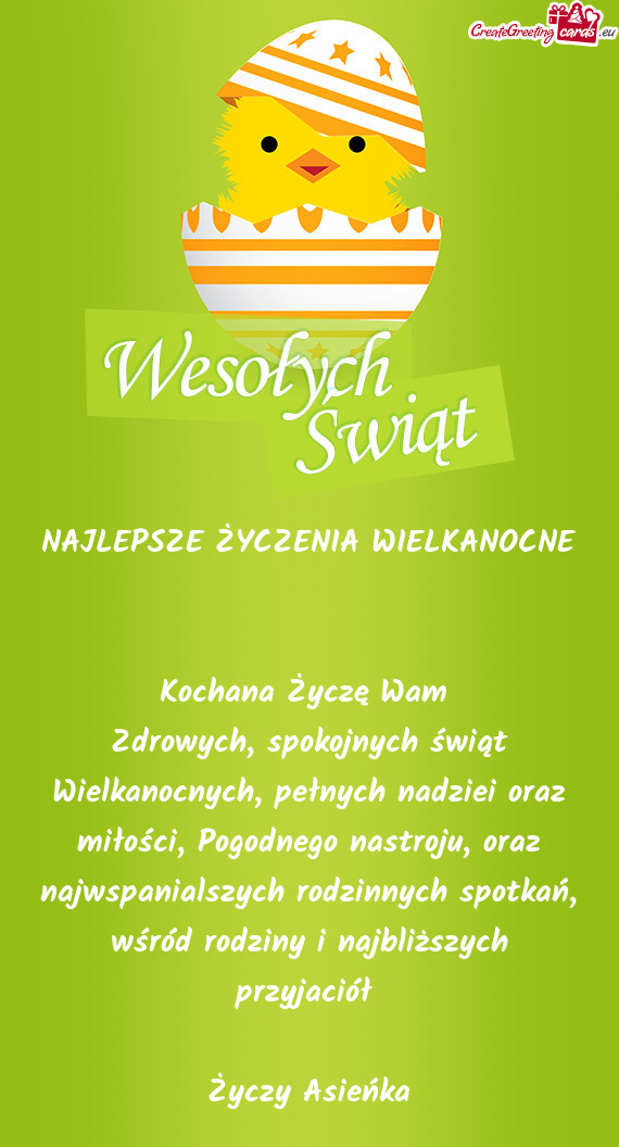 NAJLEPSZE ŻYCZENIA WIELKANOCNE