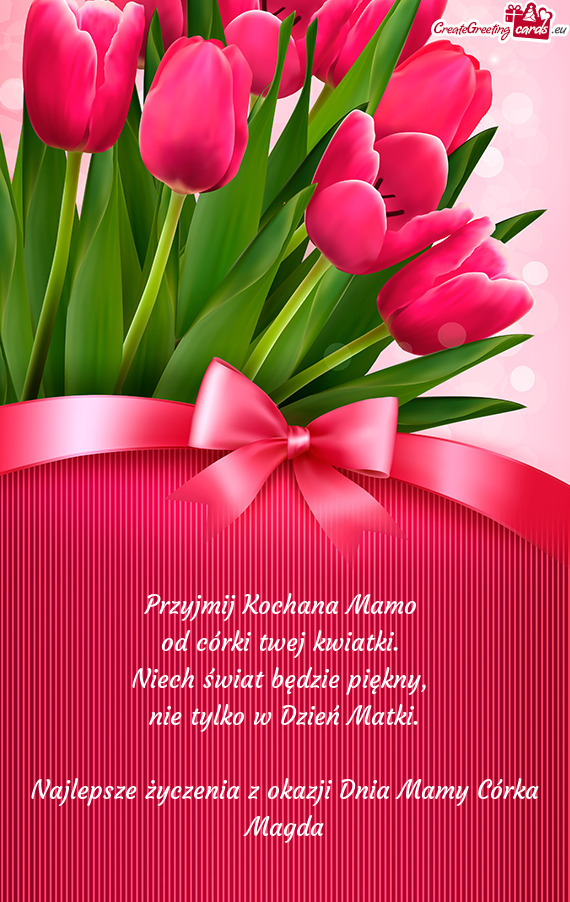 Najlepsze życzenia z okazji Dnia Mamy Córka Magda
