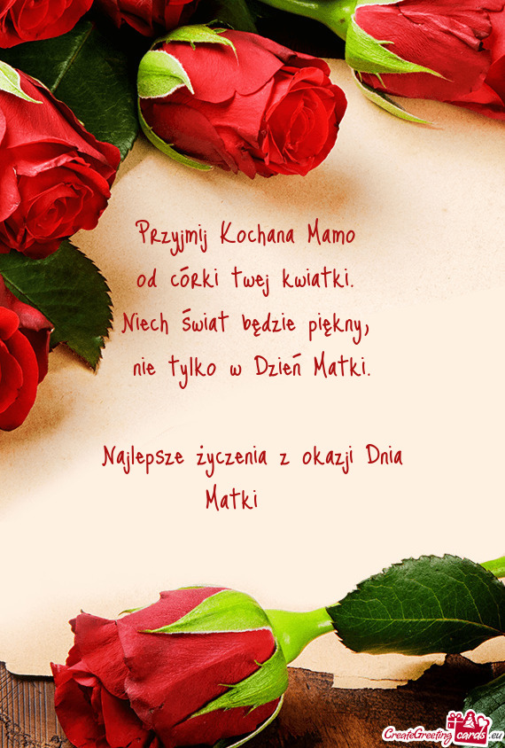 Najlepsze życzenia z okazji Dnia Matki❤️