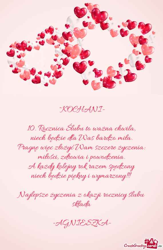 Najlepsze życzenia z okazji rocznicy ślubu składa