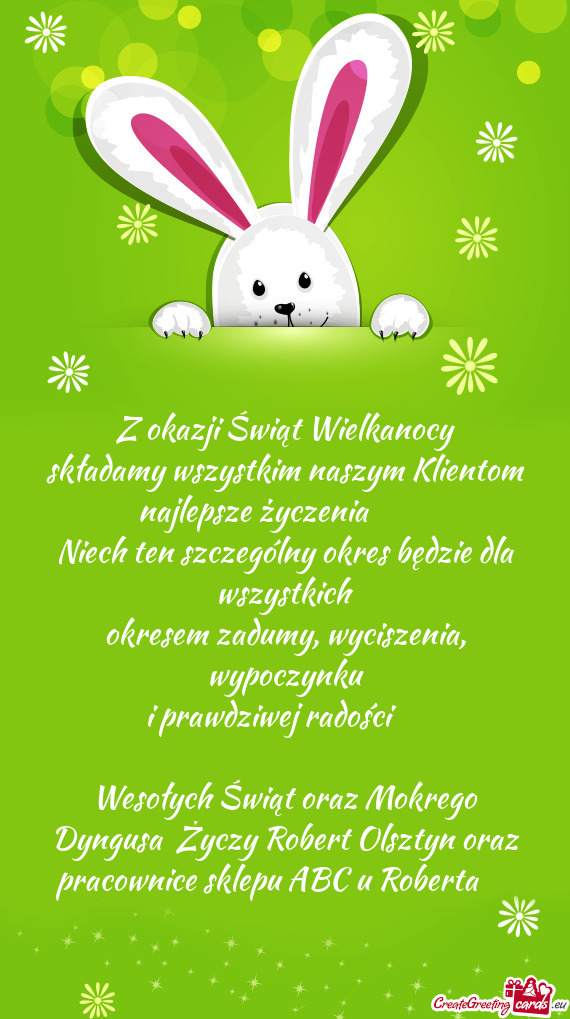 Najlepsze życzenia 🌸🐰🐣🐇