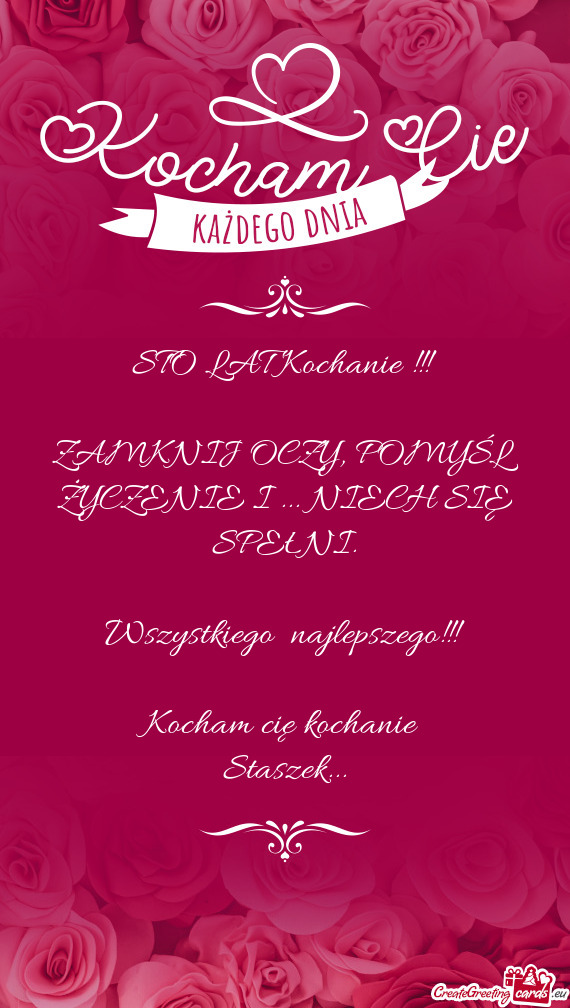 Najlepszego!!! Kocham