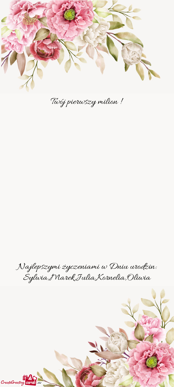 Najlepszymi życzeniami w Dniu urodzin