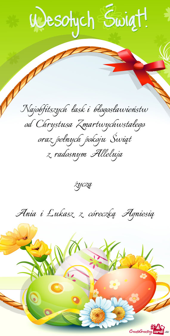 Najobfitszych łask i błogosławieństw