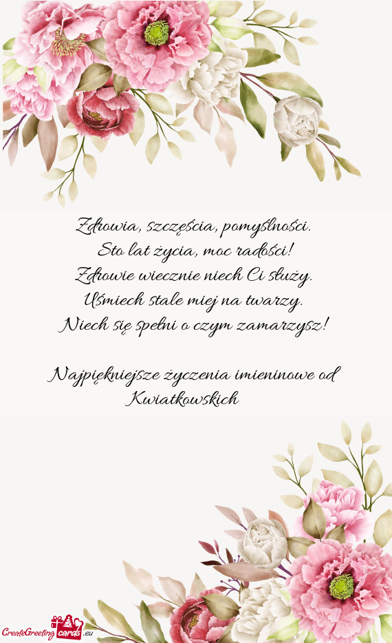 Najpiękniejsze życzenia imieninowe od Kwiatkowskich ❤️💐🥂