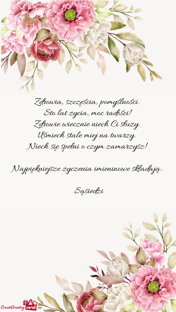 Najpiękniejsze życzenia imieninowe składają